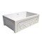 Whitehaus 33" Front Apron Sink W/ An Intricate Vine Design On One Side, Wht WHSIV3333-WHITE - alternate 4